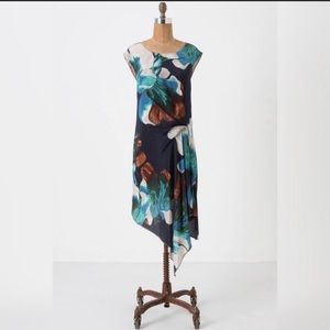 coquille silk floral dress